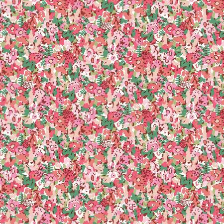 Cotton quilting fabric pattern called 'Picnic Trifle Meadow Haze C'. Part of the 'Garden Party' fabric collection. Designed by Liberty Fabrics Collection for fabric company Liberty Fabrics. SKU: 01667336C. 44-45 inch width.