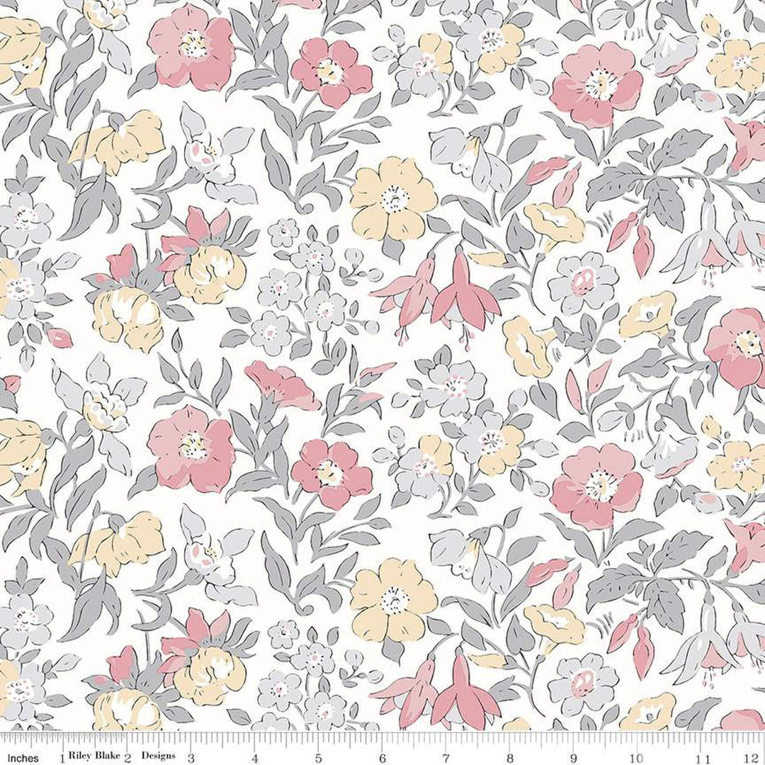 PREORDER - 107" Liberty Wide-Width Collection 3 - Mamie Field B - Liberty Fabrics - 0166W68205B - Half Yard