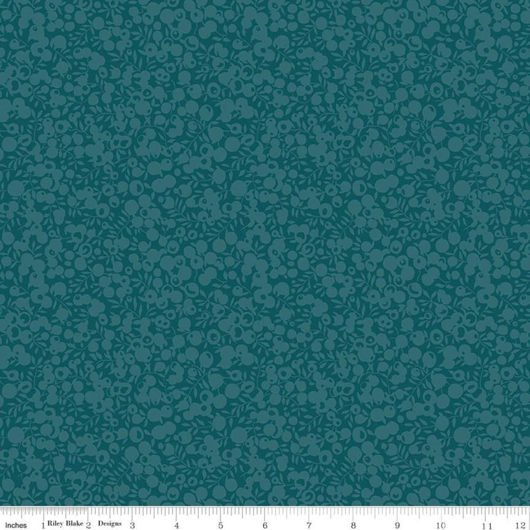 Cotton quilting fabric pattern called 'Jade'. Part of the 'The Wiltshire Shadow Collection' fabric collection. Designed by Liberty Fabrics for fabric company  Riley Blake. SKU: 04775705Z . 44-45 inch width.