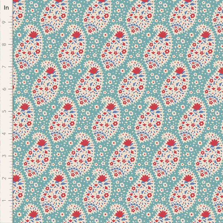 Jubilee - Teardrop in Teal - 100556 - Half Yard