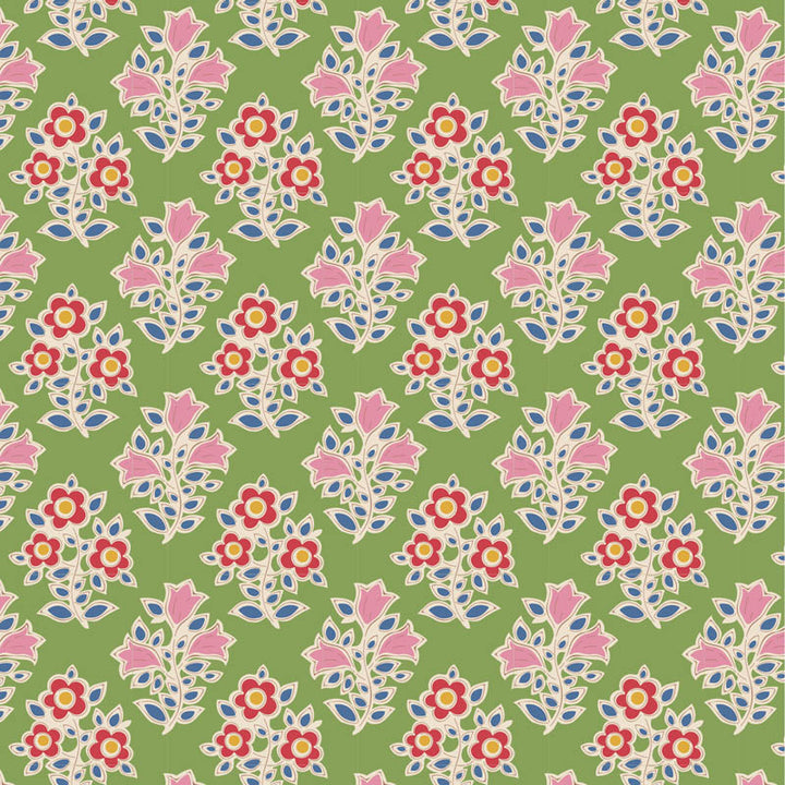 Jubilee - Farm Flowers in Green - 110102 - Half Yard