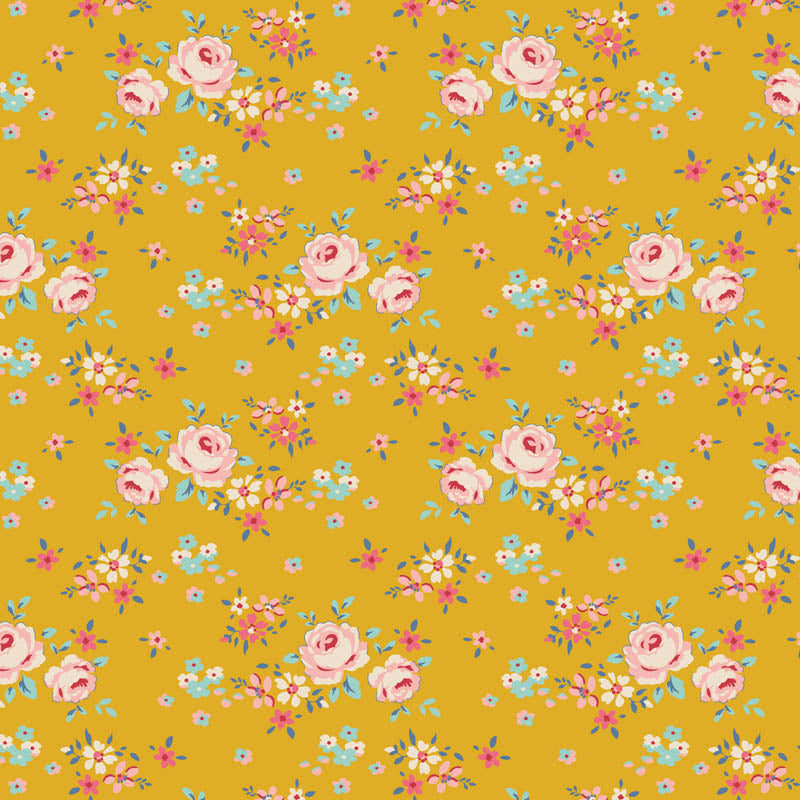 Cotton quilting fabric pattern called 'Spring'. Part of the 'Creating Memories' fabric collection. Designed by Tilda Fabrics for fabric company Tilda Fabrics. SKU: TIL130117. 44-45 inch width.