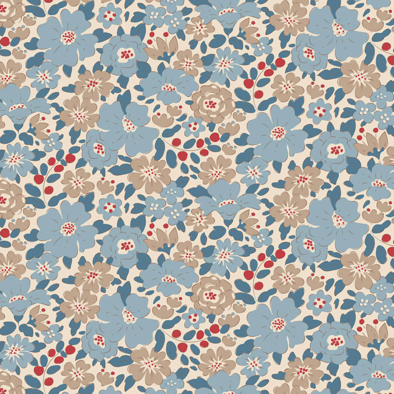 Cotton quilting fabric pattern called 'Summer'. Part of the 'Creating Memories' fabric collection. Designed by Tilda Fabrics for fabric company Tilda Fabrics. SKU: TIL130128. 44-45 inch width.