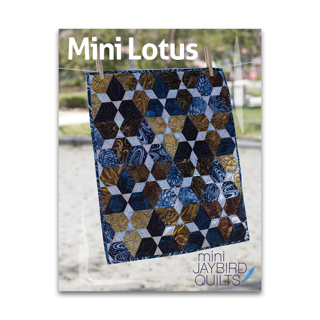 Paper quilt pattern called 'Mini Lotus' by Jaybird Quilts. SKU: JBQ 143