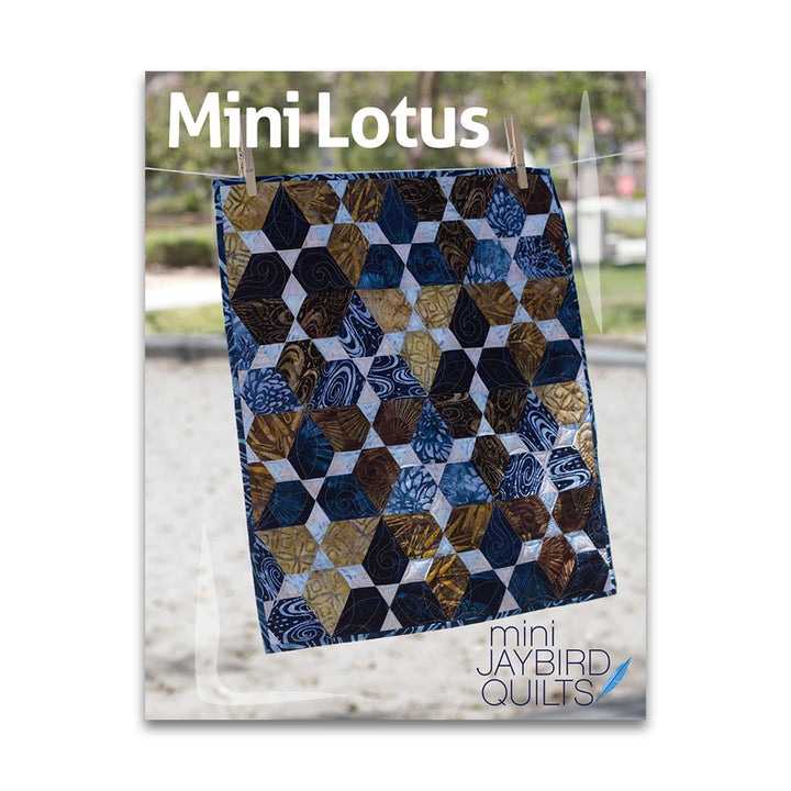 Paper quilt pattern called 'Mini Lotus' by Jaybird Quilts. SKU: JBQ 143