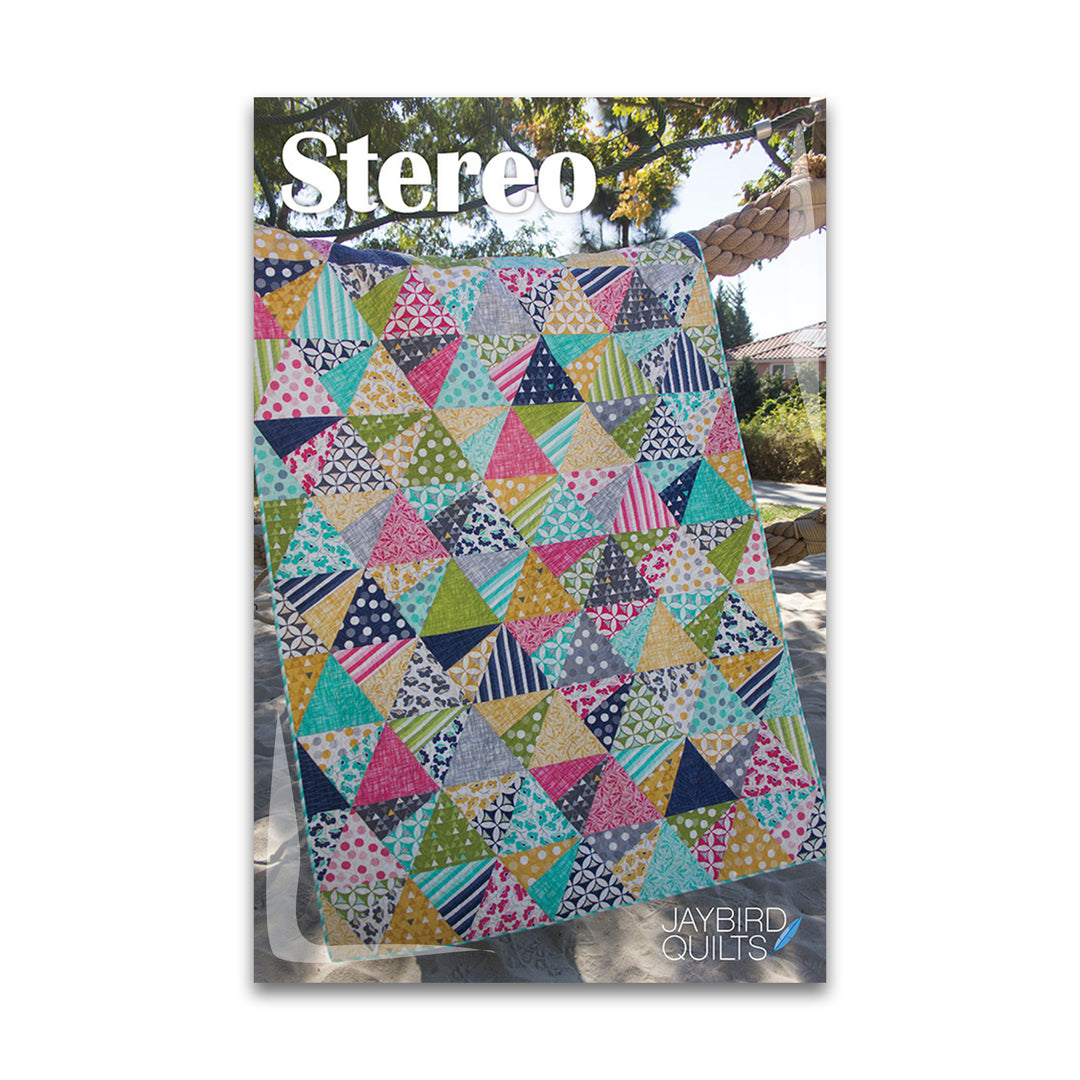 Paper quilt pattern called 'Stereo' by Jaybird Quilts. SKU: JBQ 151