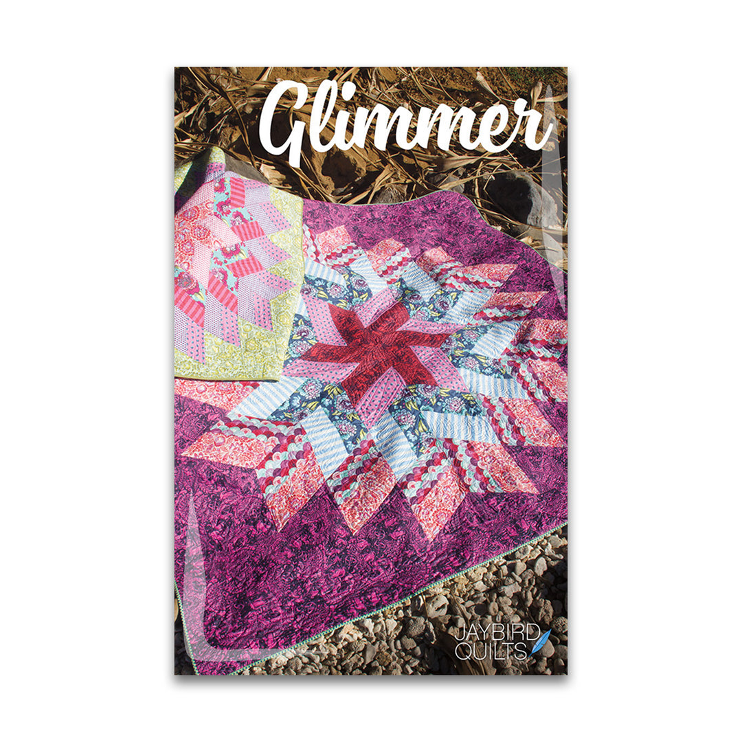 Paper quilt pattern called 'Glimmer' by Jaybird Quilts. SKU: JBQ 152