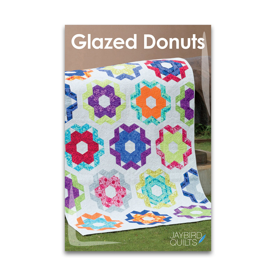 Paper quilt pattern called 'Glazed Donuts' by Jaybird Quilts. SKU: JBQ 168