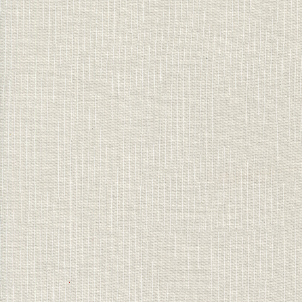 Cotton quilting fabric pattern called 'Lined Up in Fog'. Part of the 'Still More Paper' fabric collection. Designed by Zen Chic for fabric company MODA. SKU: 1875 13. 44-45 inch width.