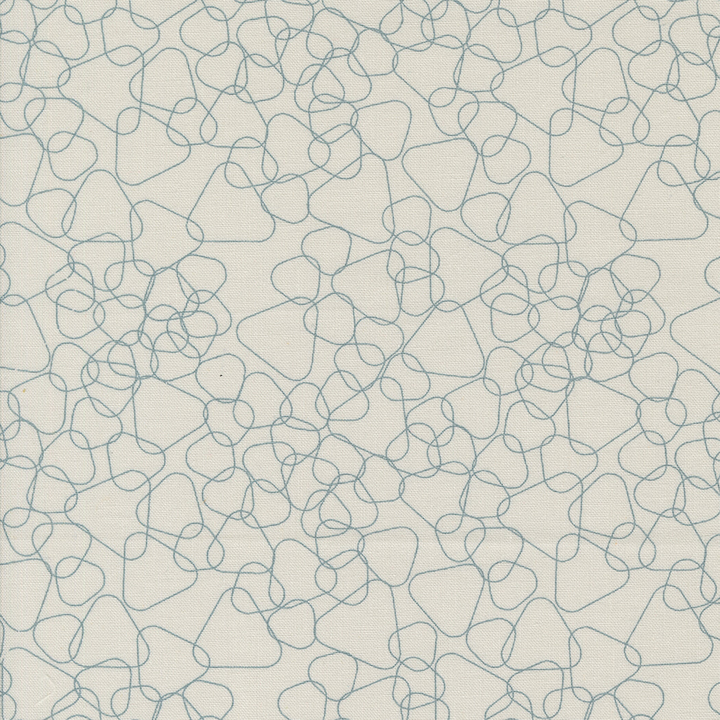 Cotton quilting fabric pattern called 'Angles in Fog'. Part of the 'Still More Paper' fabric collection. Designed by Zen Chic for fabric company MODA. SKU: 1876 14. 44-45 inch width.