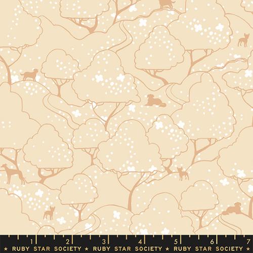 Cotton quilting fabric pattern called 'Dog Park in Sand Box'. Part of the 'Dog Park' fabric collection. Designed by Sarah Watts for fabric company Ruby Star Society. SKU: RS2098 12. 44-45 inch width.