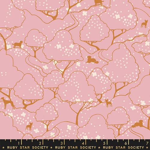 Cotton quilting fabric pattern called 'Dog Park in Lavender'. Part of the 'Dog Park' fabric collection. Designed by Sarah Watts for fabric company Ruby Star Society. SKU: RS2098 13. 44-45 inch width.