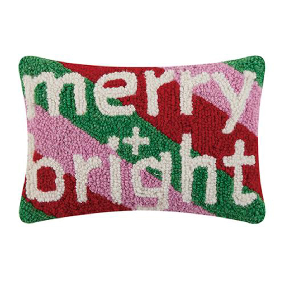 Wool Hook Pillow - Merry & Bright - 12" x 8" - Moda - 31RN323C12OB