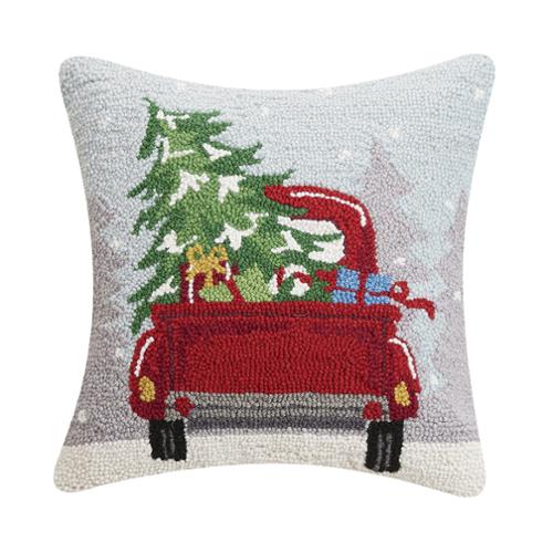 Wool Hook Pillow Truck w/Tree - Moda - 31SJM10588C16SQ