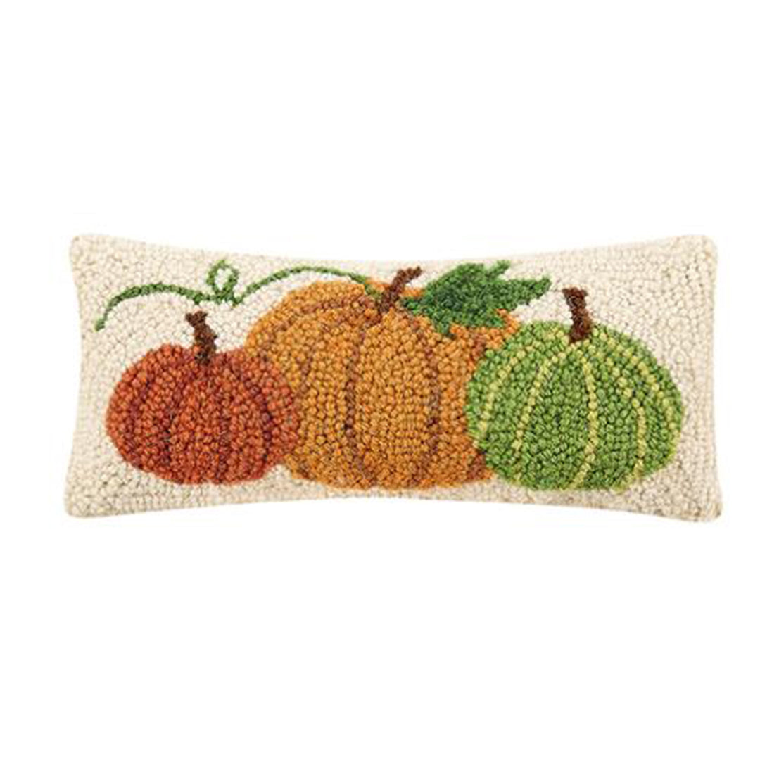 Wool Hook Pillow - Pumpkins - 12.5" x 12.5" - Moda - 31TG438C05OB