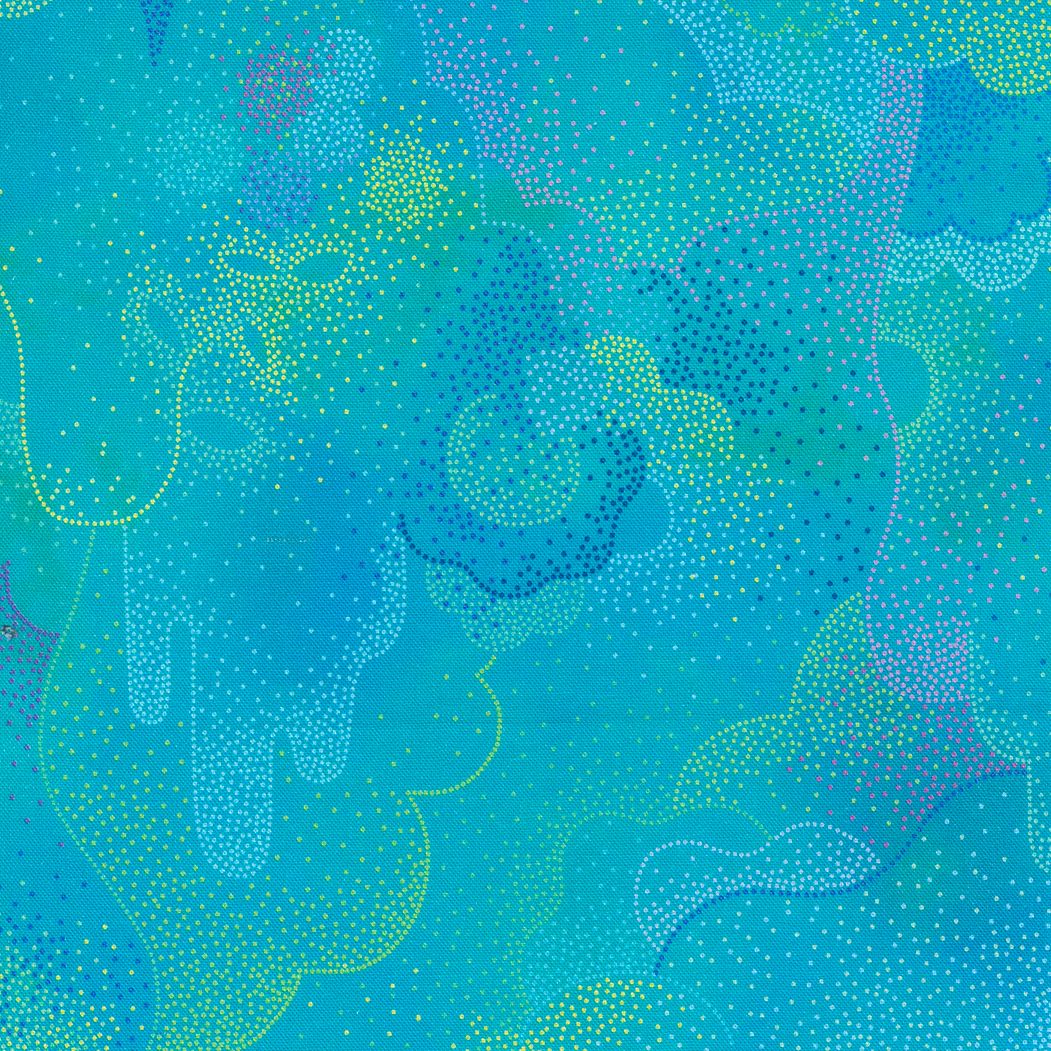 Cotton quilting fabric pattern called 'Gradients Auras in Turquoise'. Part of the 'Gradients Auras' fabric collection. Designed by Moda for fabric company Moda. SKU: 33737 17. 44-45 inch width.