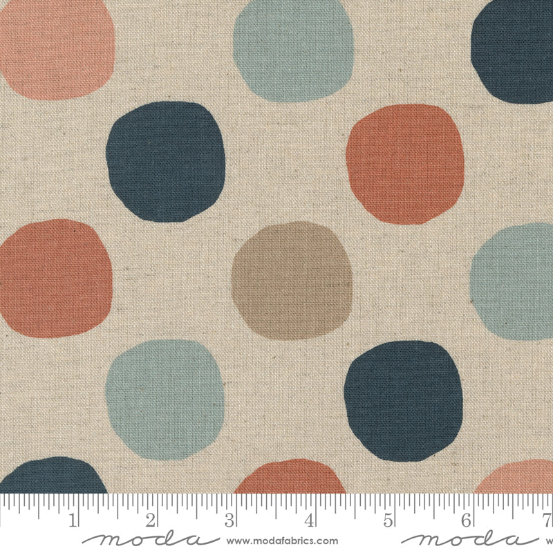 Mochi Linen quilting fabric pattern called 'Mochi Linen'. Part of the 'Melrose' fabric collection. Designed by Studio M for the MODA fabric company. SKU: 33784 11L. 44-45 inch width.