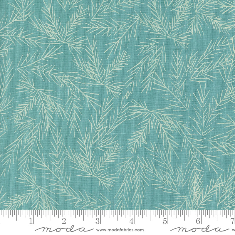 Cotton quilting fabric pattern called 'Bough and Branch in Frost'. Part of the 'Cozy Wonderland' fabric collection. Designed by Fancy That Design House for fabric company Moda. SKU: 45595 16. 44-45 inch width.