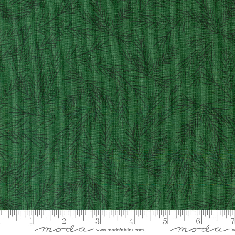 Cotton quilting fabric pattern called 'Bough and Branch in Holly'. Part of the 'Cozy Wonderland' fabric collection. Designed by Fancy That Design House for fabric company Moda. SKU: 45595 20. 44-45 inch width.