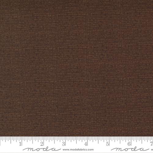 Cotton quilting fabric pattern called 'Thatched in Chocolate Bar'. Part of the 'Moda Basics' fabric collection. Designed by Moda Fabrics for fabric company Moda Fabrics. SKU: 48626 164. 44-45 inch width.