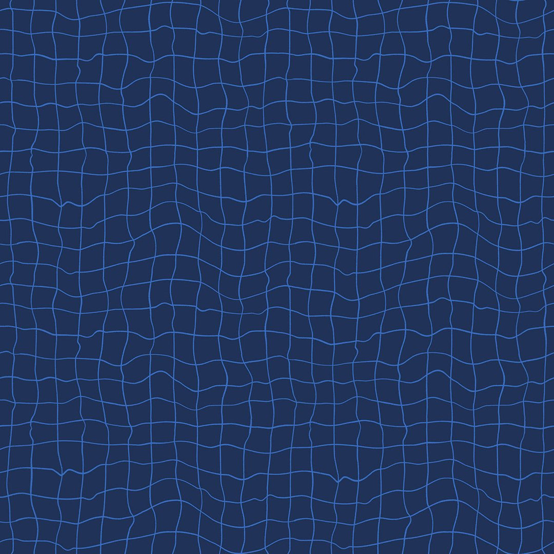 Water Pool Tiles in Navy - RS5131 17 - Half Yard