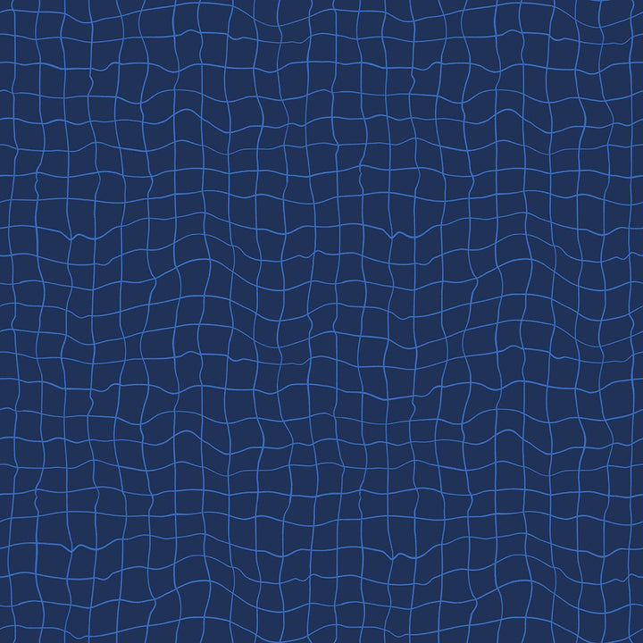 Water Pool Tiles in Navy - RS5131 17 - Half Yard