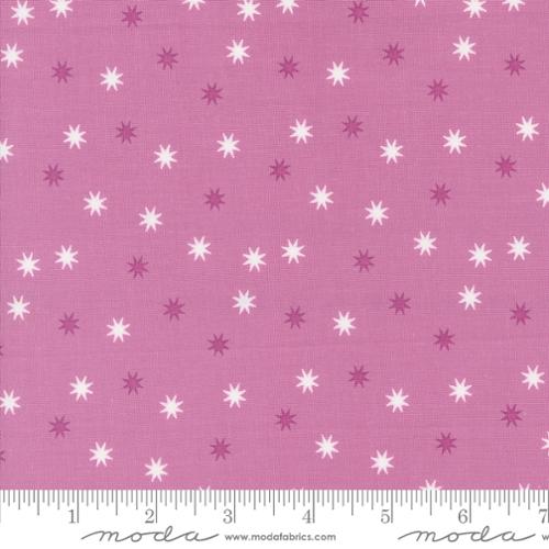 Cotton quilting fabric pattern called 'Practical Magic Stars in Purple Haze'. Part of the 'Hey Boo' fabric collection. Designed by Lella Boutique for fabric company Moda. SKU: 5215 15. 44-45 inch width.