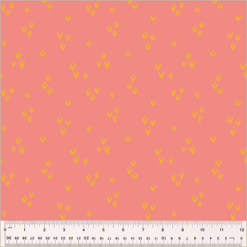 Cotton quilting fabric pattern called 'Sprout in Peony'. Part of the 'Moonlit' fabric collection. Designed by Jennifer Moore / Monaluna for fabric company Windham Fabrics. SKU: 54288-7. 44-45 inch width.