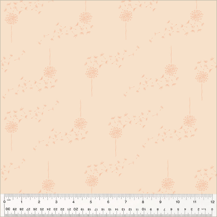 Cotton quilting fabric pattern called 'Wish in Shell'. Part of the 'Moonlit' fabric collection. Designed by Jennifer Moore / Monaluna for fabric company Windham Fabrics. SKU: 54290-10. 44-45 inch width.