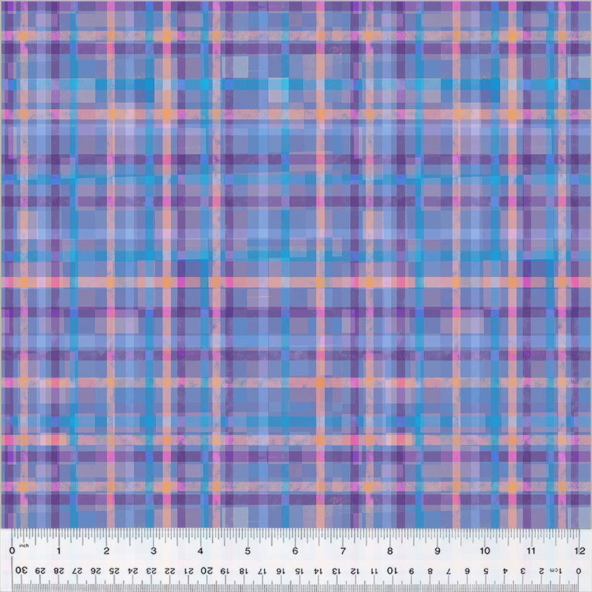 Fur-ever Friends - Playful Plaid in Purple - Gareth Lucas - 54537D-10 - Half Yard