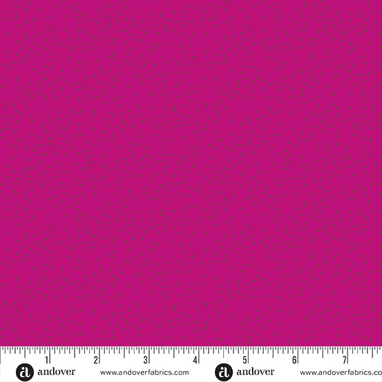 Cotton quilting fabric pattern called 'Pebbles in Dragon Fruit'. Part of the 'Sun Print Textures' fabric collection. Designed by Alison Glass for fabric company Andover Fabrics. SKU: A-1283-P. 44-45 inch width.