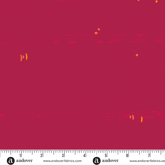 Cotton quilting fabric pattern called 'Canvas in Crimson'. Part of the 'Sun Print Textures' fabric collection. Designed by Alison Glass for fabric company Andover Fabrics. SKU: A-1284-R. 44-45 inch width.