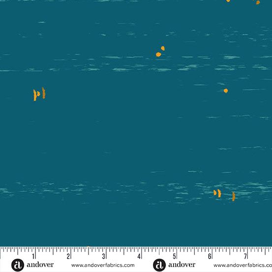 Cotton quilting fabric pattern called 'Canvas in Teal'. Part of the 'Sun Print Textures' fabric collection. Designed by Alison Glass for fabric company Andover Fabrics. SKU: A-1284-T. 44-45 inch width.