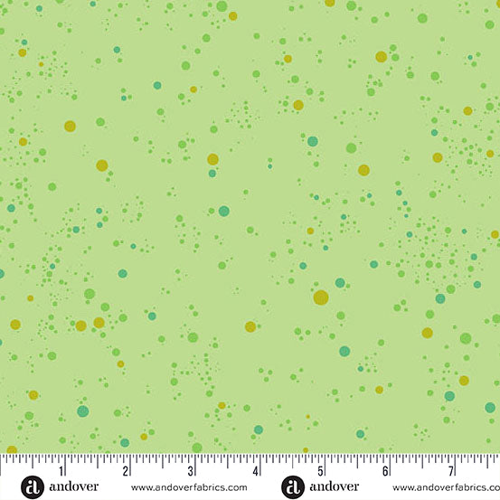 Cotton quilting fabric pattern called 'Cucumber'. Part of the 'Fizz' fabric collection. Designed by Giucy Giuce for fabric company Andover. SKU: A-1344-G. 44-45 inch width.