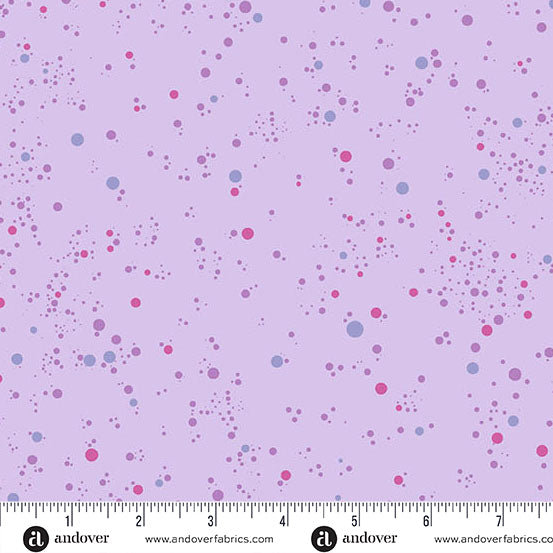 Cotton quilting fabric pattern called 'Grape'. Part of the 'Fizz' fabric collection. Designed by Giucy Giuce for fabric company Andover. SKU: A-1344-P. 44-45 inch width.