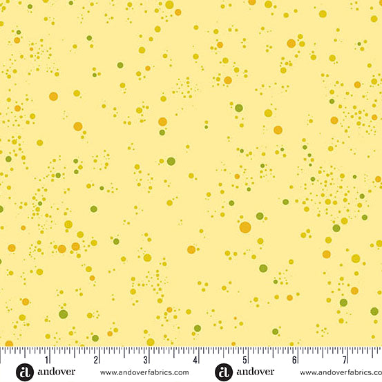 Cotton quilting fabric pattern called 'Lemon'. Part of the 'Fizz' fabric collection. Designed by Giucy Giuce for fabric company Andover. SKU: A-1344-Y. 44-45 inch width.