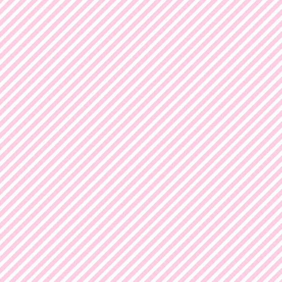 Cotton quilting fabric pattern called 'Bias Stripe in Light Pink'. Part of the 'Sweet Shoppe' fabric collection. Designed by Windham Fabrics for fabric company Windham Fabrics. SKU: A-9236-E. 44-45 inch width.