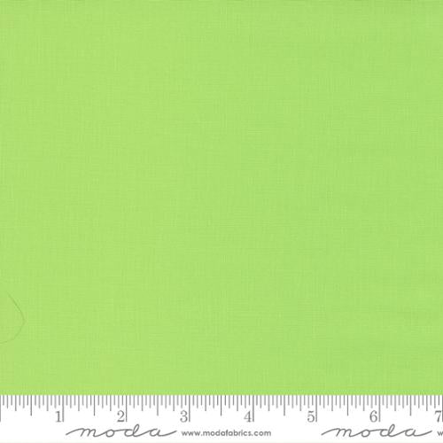 Cotton quilting fabric pattern called 'Amelia Green'. Part of the 'Bella Solids' fabric collection. Designed by Moda for fabric company Moda. SKU: 9900 163. 44-45 inch width.