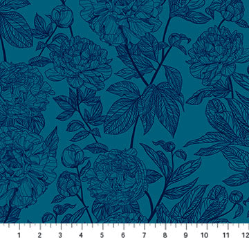 Cotton quilting fabric pattern called 'Anna Maria Textiles'. Part of the 'Indelible' fabric collection. Designed by Anna Maria Parry for fabric company Anna Maria Textiles. SKU: AMT1003-47L. 44-45 inch width.