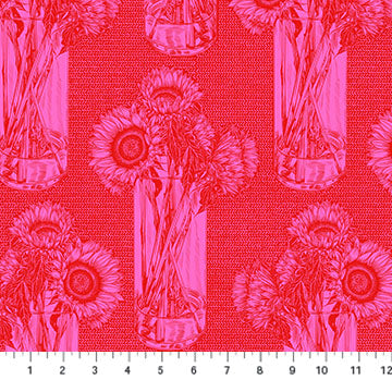 Cotton quilting fabric pattern called 'Anna Maria Textiles'. Part of the 'Indelible' fabric collection. Designed by Anna Maria Parry for fabric company Anna Maria Textiles. SKU: AMT1004-28C. 44-45 inch width.