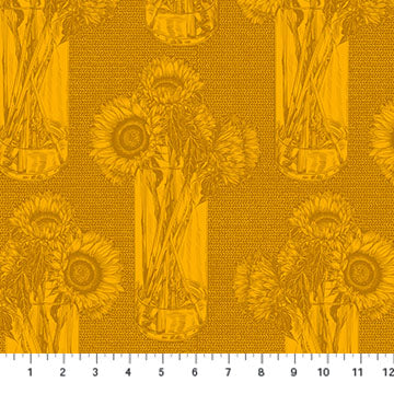 Cotton quilting fabric pattern called 'Anna Maria Textiles'. Part of the 'Indelible' fabric collection. Designed by Anna Maria Parry for fabric company Anna Maria Textiles. SKU: AMT1004-54L. 44-45 inch width.