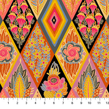 Cotton quilting fabric pattern called 'Anna Maria Textiles'. Part of the 'Shooting Star' fabric collection. Designed by Anna Maria Parry for fabric company Anna Maria Textiles. SKU: AMT116-38L. 44-45 inch width.