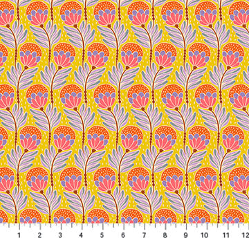 Cotton quilting fabric pattern called 'Anna Maria Textiles'. Part of the 'Shooting Star' fabric collection. Designed by Anna Maria Parry for fabric company Anna Maria Textiles. SKU: AMT117-54L. 44-45 inch width.