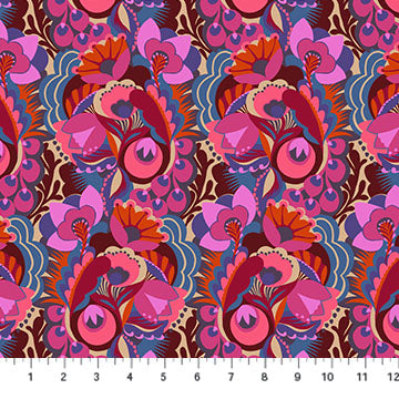 Cotton quilting fabric pattern called 'Anna Maria Textiles'. Part of the 'Shooting Star' fabric collection. Designed by Anna Maria Parry for fabric company Anna Maria Textiles. SKU: AMT120-26L. 44-45 inch width.