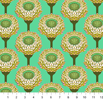 Cotton quilting fabric pattern called 'Anna Maria Textiles'. Part of the 'Iconic' fabric collection. Designed by Anna Maria Parry for fabric company Anna Maria Textiles. SKU: AMT123-64V. 44-45 inch width.