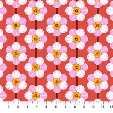 Cotton quilting fabric pattern called 'Anna Maria Textiles'. Part of the 'Iconic' fabric collection. Designed by Anna Maria Parry for fabric company Anna Maria Textiles. SKU: AMT126-23V. 44-45 inch width.