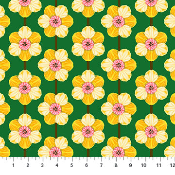 Cotton quilting fabric pattern called 'Anna Maria Textiles'. Part of the 'Iconic' fabric collection. Designed by Anna Maria Parry for fabric company Anna Maria Textiles. SKU: AMT126-54L. 44-45 inch width.