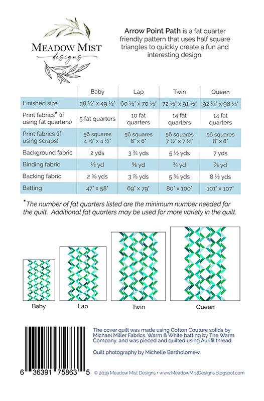 Arrow Point Path - MMD 1054 - Printed Pattern