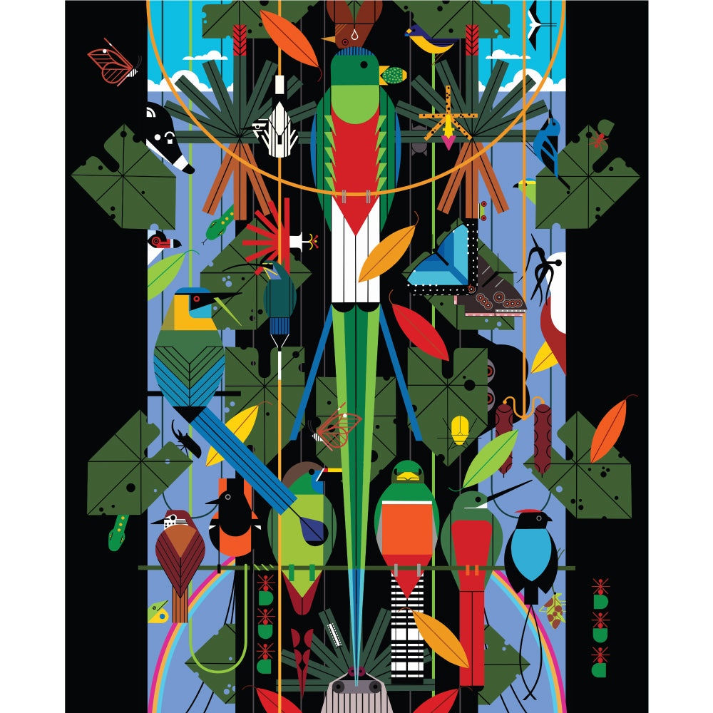 Monteverde Habitat Vol. 1 - Monteverde Habitat Poster Panel 36" Digital - Charley Harper - CH-366