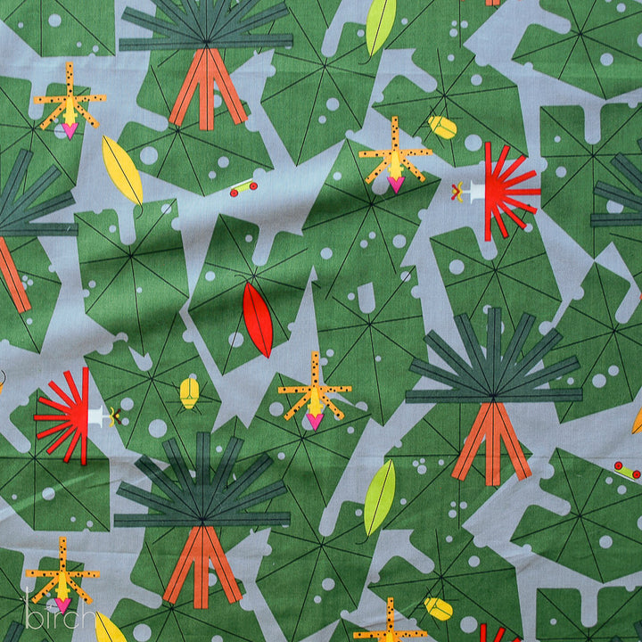 Monteverde Habitat Vol. 1 - Monteverde Foliage and Friend - Charley Harper - CH-368 - Half Yard